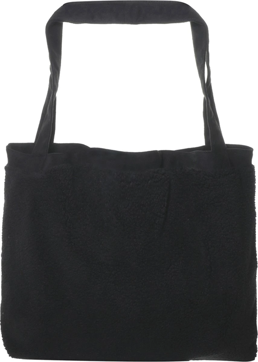 Mozz Mom Bag Teddy Suede Black 5 Mozz Mom Bag Teddy Suede Black - Afbeelding 5