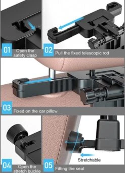Multifunctionele Auto Tafel Voor Laptop Achterbank Snacks Fast Food Eetbak Drinken Computer Stoel Eettafel Beker Hoofdsteun Houder Klaptafel Stand Voor Telefoon & Tablet IPad -Aanbiedingen BIBS Winkel 864x1200 8
