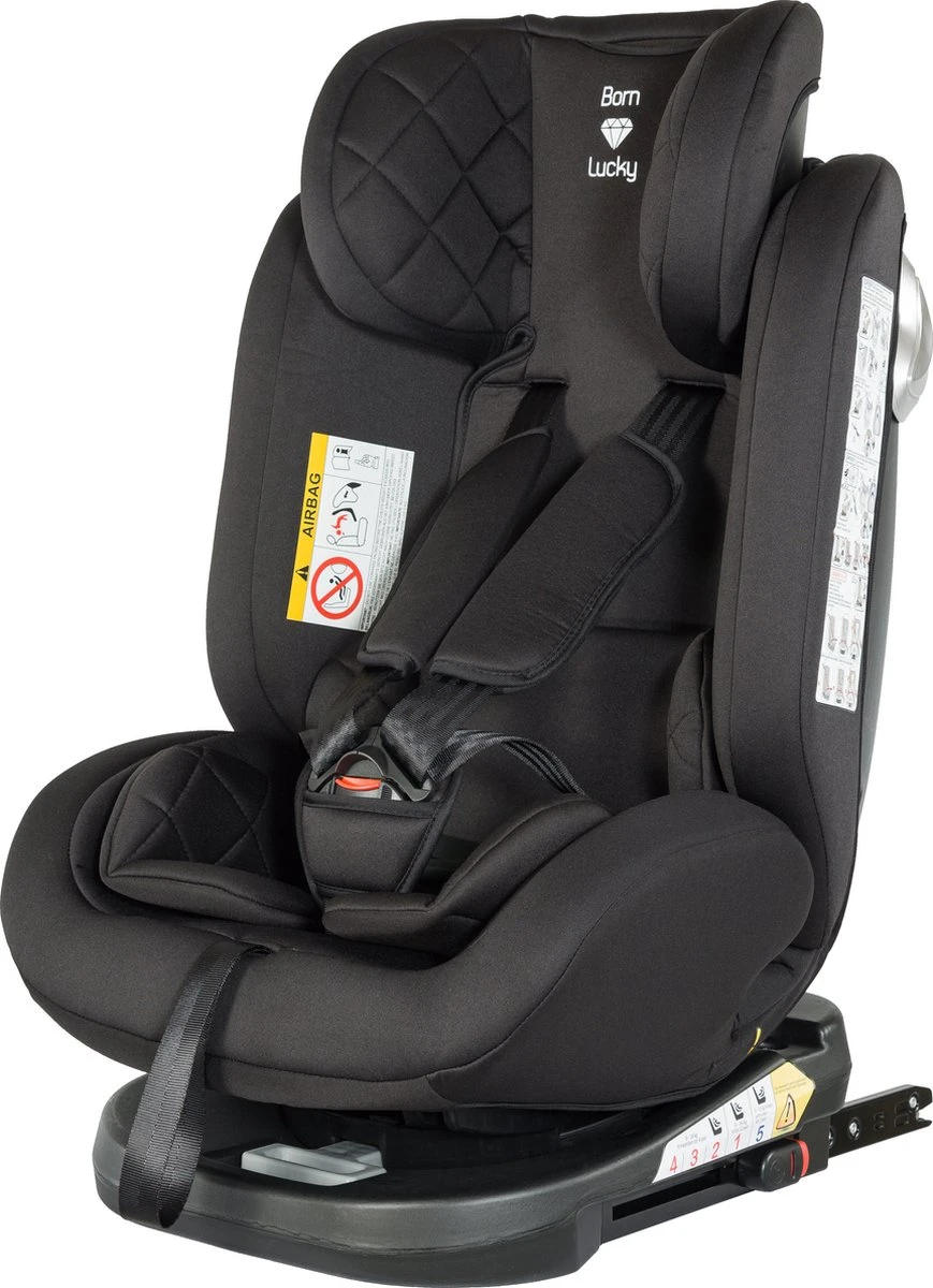 Born Lucky Meegroei Autostoel Roadline SPS ISOFIX - Groep 0/1/2/3 - 360° Draaibaar - Zwart 19 Born Lucky Meegroei Autostoel Roadline SPS ISOFIX - Groep 0/1/2/3 - 360° Draaibaar - Zwart - Afbeelding 19
