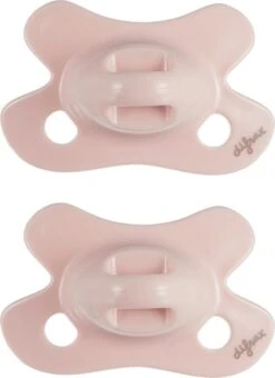 Difrax Fopspeen Newborn Dental - Lichtroze/Blossom - Orthodontische Speen - 2 Stuks