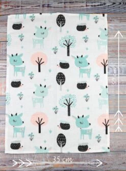 Spuugdoekjes – Monddoekjes – 10 Pack - Flanellen Doeken - Monddoekje 35x50cm – 100% Katoen – Fensilo – Spuugdoek Unisex – Wit – Dieren - Grijs - Flanellen Luiers -Aanbiedingen BIBS Winkel 886x1200 1