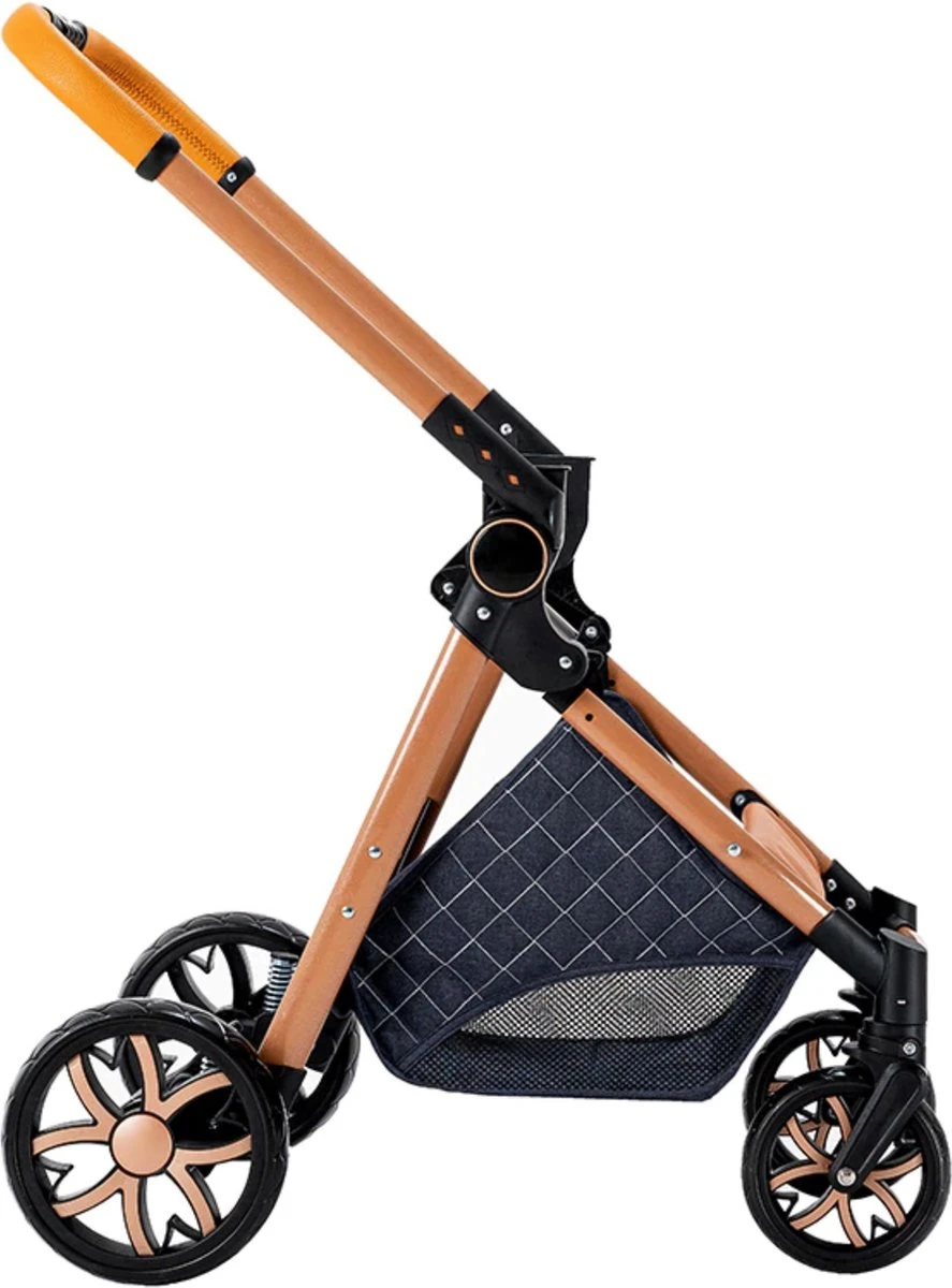 Merkloos Kinderwagen 3-in-1 – Luxe Kinderwagen - Buggy – Wandelwagen - Multifunctioneel – Opklapbaar – Incl Autostoel – Blauw 7 Merkloos Kinderwagen 3-in-1 – Luxe Kinderwagen - Buggy – Wandelwagen - Multifunctioneel – Opklapbaar – Incl Autostoel – Blauw - Afbeelding 7