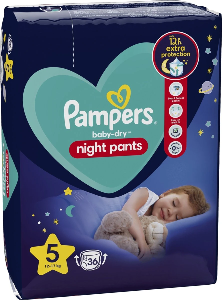 Pampers® Pampers - Night Pants - Maat 5 - Small Pack - 36 Luierbroekjes 3 Pampers® Pampers - Night Pants - Maat 5 - Small Pack - 36 Luierbroekjes - Afbeelding 3