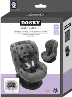 Dooky Seat Cover Groep 1 Autostoel Hoes Grey Star -Aanbiedingen BIBS Winkel 890x1200 9