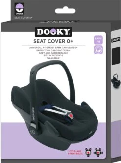 Dooky Seat Cover 0+ Autostoel Hoes Zwart Uni -Aanbiedingen BIBS Winkel 893x1200 2