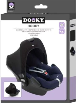 Dooky Hoody Autostoel Zonnekap - UV Werend - Black -Aanbiedingen BIBS Winkel 893x1200 6