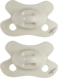 Difrax Fopspeen Newborn Dental - Crèmewit/Popcorn - Orthodontische Speen - 2 Stuks