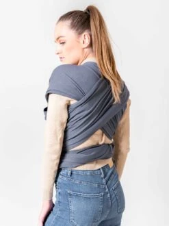 ByKay - Draagdoek - Rekbaar - DonkerGrijs - Antraciet - Maat L - Organic Katoen - Stretchy Wrap Deluxe - 3 Jaar - Buik - Heup -Aanbiedingen BIBS Winkel 899x1200 52