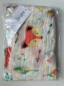 2 Stuks - Hydrofiele Doek XL - 120x120 Cm - Inbakerdoek - Tipi Tent Beer - Safari Dieren - Swaddle Doek Groot - Hydrofiele Luier -Aanbiedingen BIBS Winkel 900x1200 11