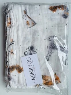 Hydrofiele Doek XL - 120x120 Cm - Inbakerdoek - Forest Animals - Swaddle Doek Groot - Hydrofiele Luier -Aanbiedingen BIBS Winkel 900x1200 12
