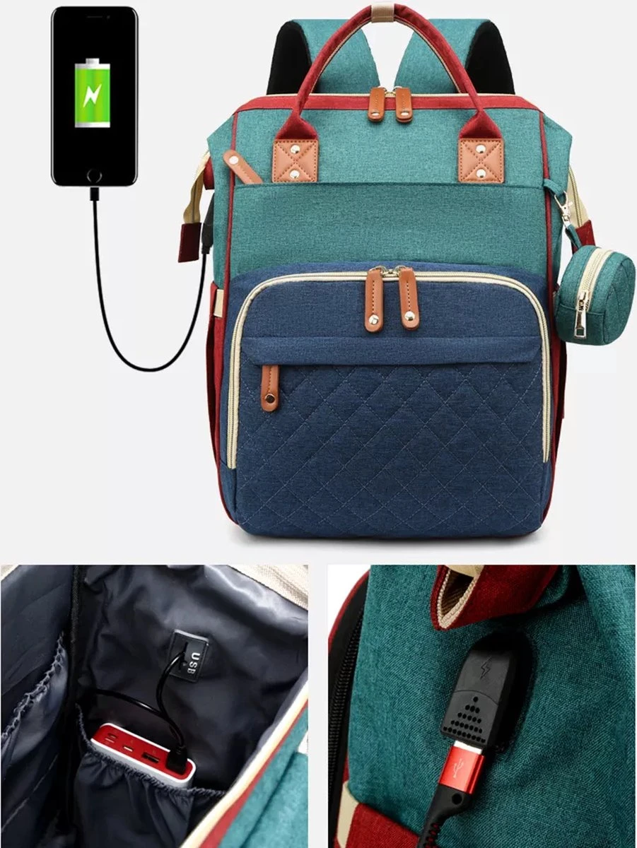 Luiertas - Rugzak - Baby - Kind - Mama - Papa - Slapen - Blauw - Relaxen 3 Luiertas - Rugzak - Baby - Kind - Mama - Papa - Slapen - Blauw - Relaxen - Afbeelding 3