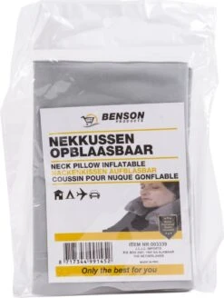 Benson Kussen - Opblaasbaar Nekkussen - Nek - Reis Kussen Fijn Voor In De Trein Vliegtuig Of Auto Vakantie - Grijs -Aanbiedingen BIBS Winkel 904x1200 7