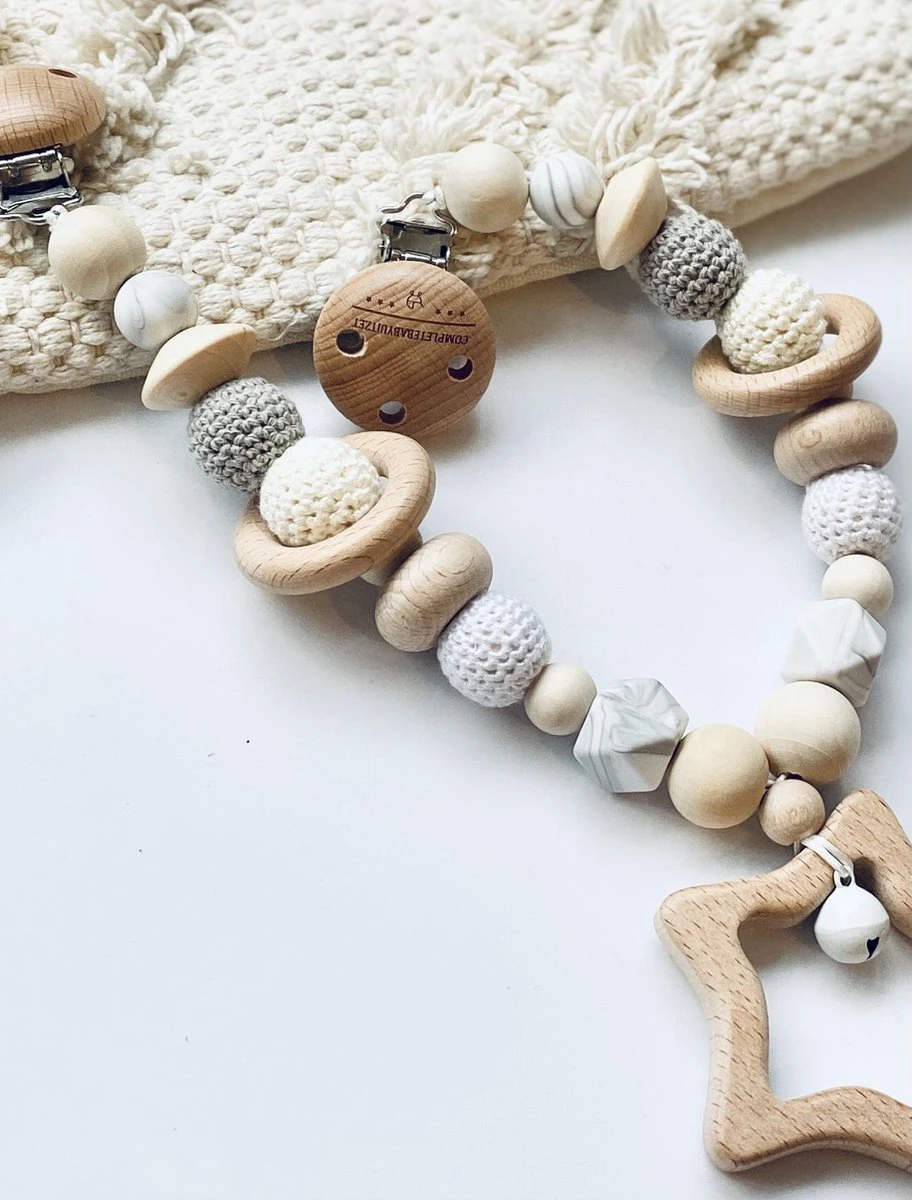 Wagenspanner Ster - Baby Wagenspanner Hout - Vrolijke Kinderwagenspanner - Eenvoudig Te Bevestigen - Kraamcadeau Voor Jongens En Meisjes - Completebabyuitzet - Baby Cadeau 3 Wagenspanner Ster - Baby Wagenspanner Hout - Vrolijke Kinderwagenspanner - Eenvoudig Te Bevestigen - Kraamcadeau Voor Jongens En Meisjes - Completebabyuitzet - Baby Cadeau - Afbeelding 3