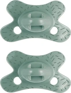 Difrax Fopspeen Natural 0-6 Maanden Nature - Sage/Groen Sprinkles - 2 Stuks