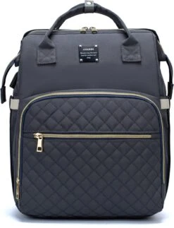 Luiertas - Multifuctioneel Luiertas 3 In 1 - Met Babybedje - Met Verschoningsmatje - Grijs - Met Usb - Met Verdikt Matras -Aanbiedingen BIBS Winkel 917x1200 4