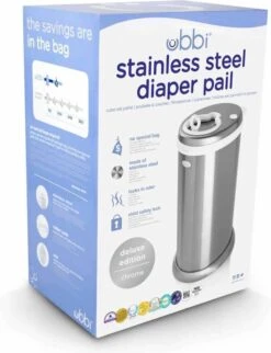 Ubbi® Ubbi Luieremmer - Zilver - Metaal - Geurloos - Geen Navulcassettes Nodig -Aanbiedingen BIBS Winkel 921x1200 4