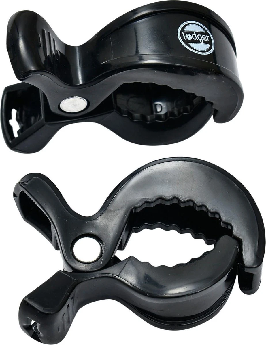 Lodger Kinderwagenaccessoire - Swaddle Clips - Zwart - 2 Stuks 1 Lodger Kinderwagenaccessoire - Swaddle Clips - Zwart - 2 Stuks