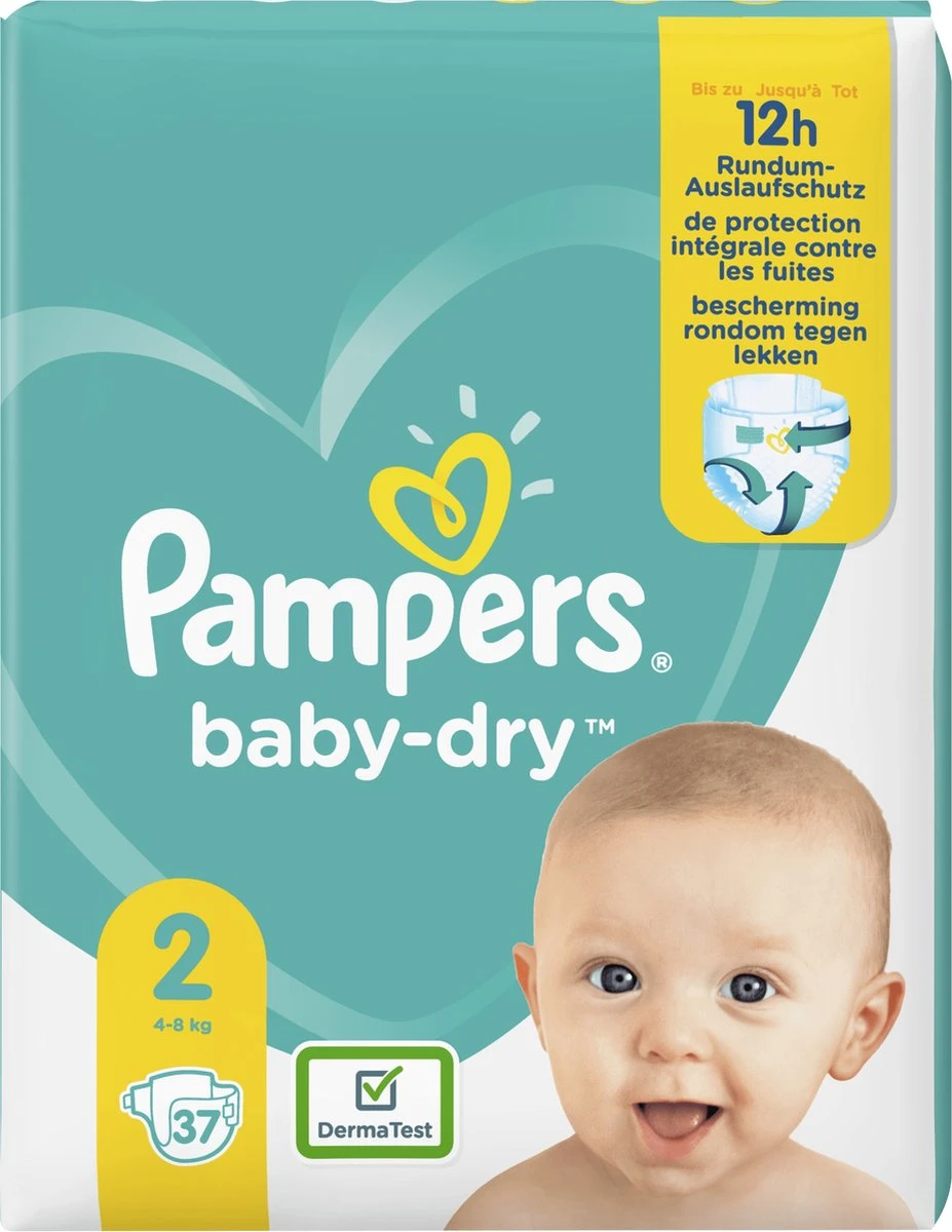 Pampers® Pampers Baby Dry Maat 2 - 37 Luiers 9 Pampers® Pampers Baby Dry Maat 2 - 37 Luiers - Afbeelding 9