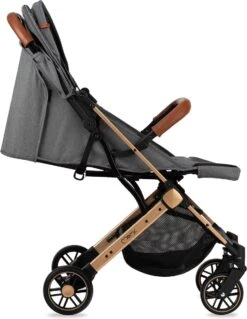 MoMi Wandelwagen - Compacte Lichtgewicht Buggy - Estelle - Gray-Gold (geschikt Van 6mnd - 15kg) -Aanbiedingen BIBS Winkel 928x1200 10
