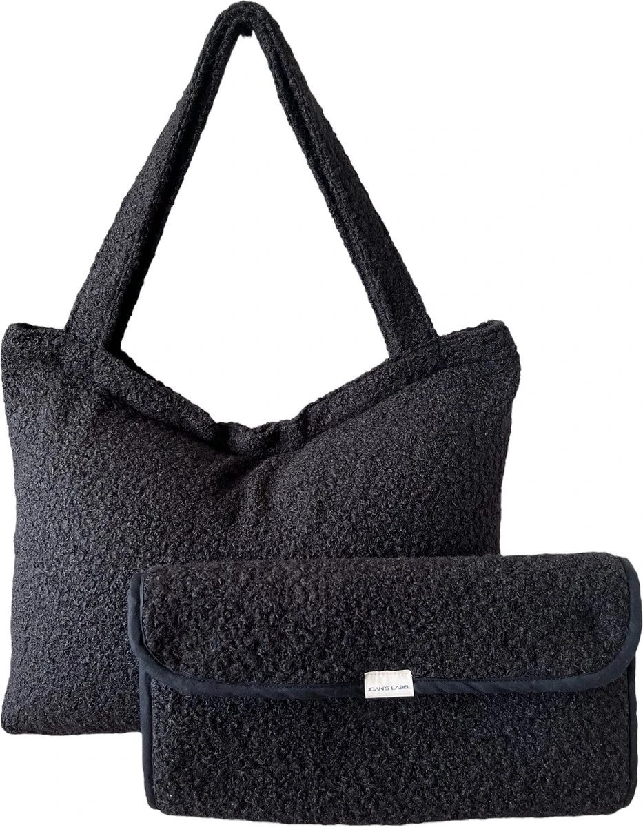 Mommy Bag / Grote Luiertas Zwart / Kinderwagen Luiertas / Teddy Set - Luiertas & Verschoonmat Joan’s Label Zwart / Baby / Met Rits 1 Mommy Bag / Grote Luiertas Zwart / Kinderwagen Luiertas / Teddy Set - Luiertas & Verschoonmat Joan’s Label Zwart / Baby / Met Rits