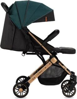 MoMi Wandelwagen - Compacte Lichtgewicht Buggy - Estelle - Green-Gold (geschikt Van 6mnd - 15kg) -Aanbiedingen BIBS Winkel 934x1200 21