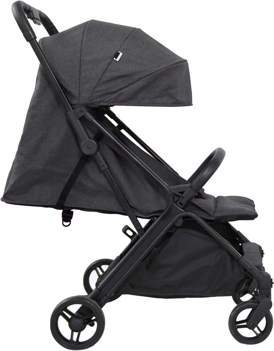 Prénatal Compact Buggy – Kinderwagen Met Boodschappenmand En Zonneklep - Traploos Verstelbare Wandelwagen – Inklapbaar Met 1 Hand - Plooibuggy Zwart 3 Prénatal Compact Buggy – Kinderwagen Met Boodschappenmand En Zonneklep - Traploos Verstelbare Wandelwagen – Inklapbaar Met 1 Hand - Plooibuggy Zwart - Afbeelding 3