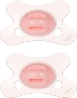 Difrax Fopspeen 0-6 Maanden Natural Speen - Lichtroze/Bubble Gum - 2 Stuks