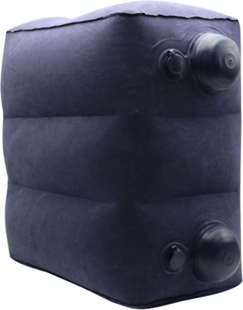 TDR-Opblaasbaar Voetkussen - 3 Hoogtestanden - Vliegtuigbedje - Blauw 6 TDR-Opblaasbaar Voetkussen - 3 Hoogtestanden - Vliegtuigbedje - Blauw - Afbeelding 6