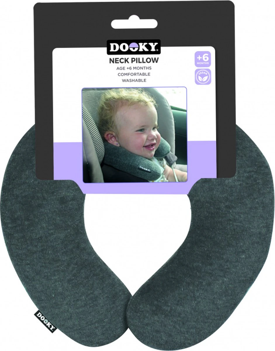 Dooky Neck Pillow Nekkussen Zacht Velours Grijs 1 Dooky Neck Pillow Nekkussen Zacht Velours Grijs