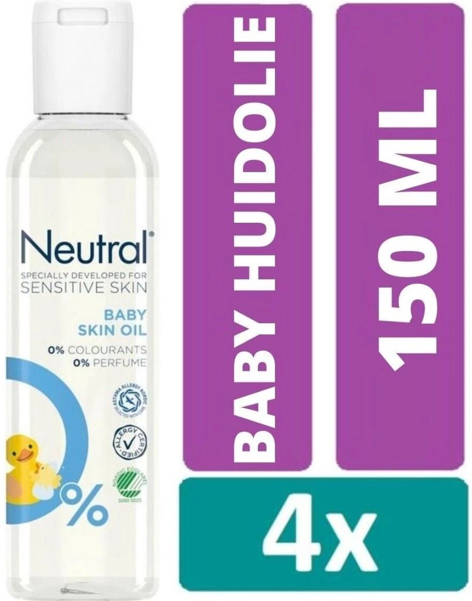 Neutral Baby Huidolie 4 X 150 Ml Voordeelbundel 1 Neutral Baby Huidolie 4 X 150 Ml Voordeelbundel