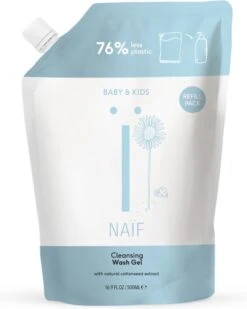 Naïf Reinigende Wasgel - Navulverpakking - Baby En Kids - 500ml - Met Natuurlijke Ingrediënten -Aanbiedingen BIBS Winkel 958x1200 2