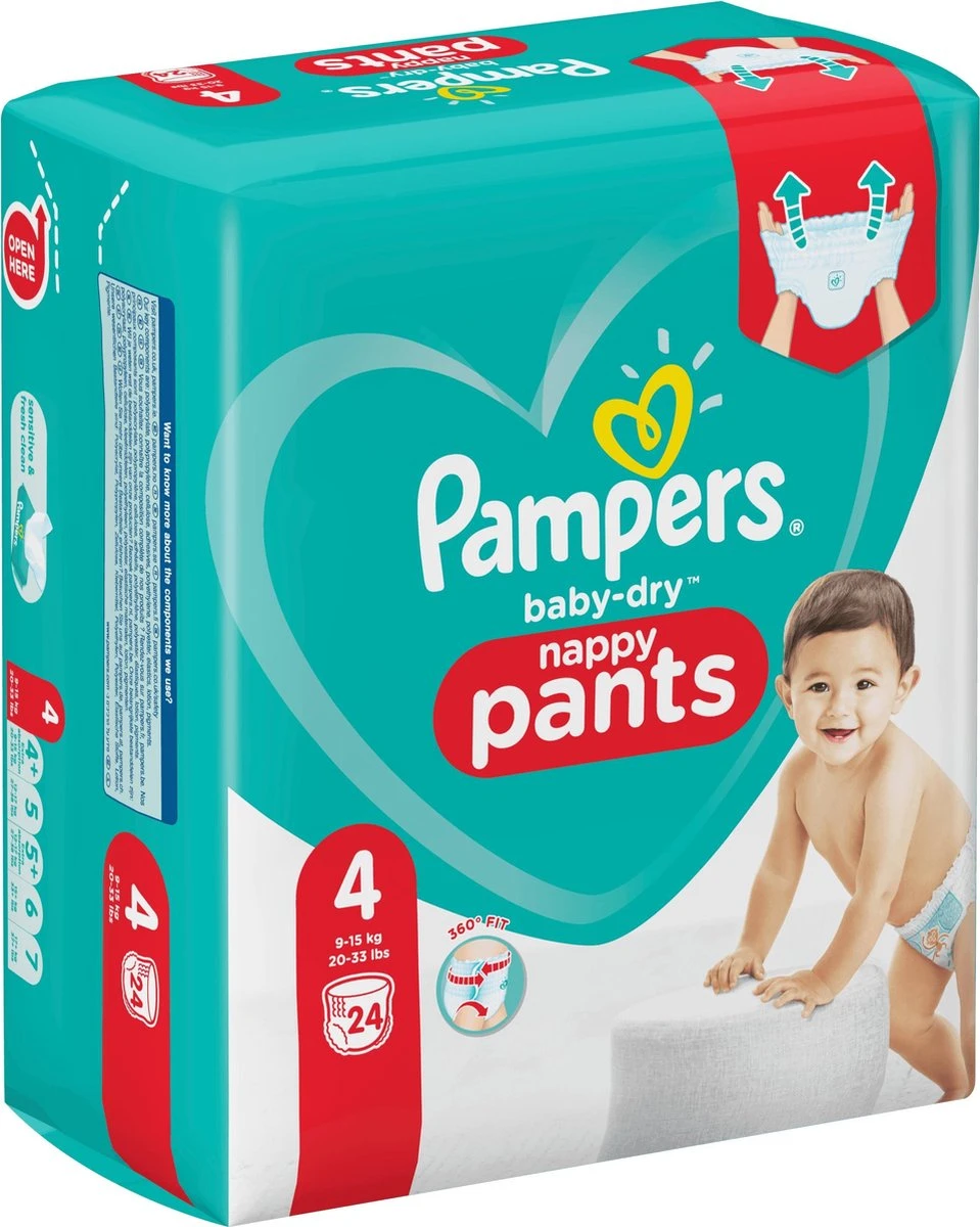 Pampers® Pampers Baby-Dry Pants Maat 4 (9kg-15kg) - 24 Luierbroekjes 15 Pampers® Pampers Baby-Dry Pants Maat 4 (9kg-15kg) - 24 Luierbroekjes - Afbeelding 15