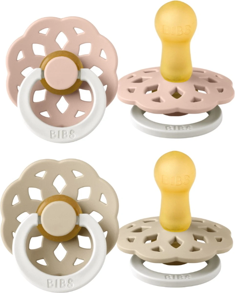 BiBS - Boheme Pacifier Glow In The Dark - Stage 2 Fopspeen - 2 Stuks - Blush Glow / Vanilla Glow 10 BiBS - Boheme Pacifier Glow In The Dark - Stage 2 Fopspeen - 2 Stuks - Blush Glow / Vanilla Glow - Afbeelding 10