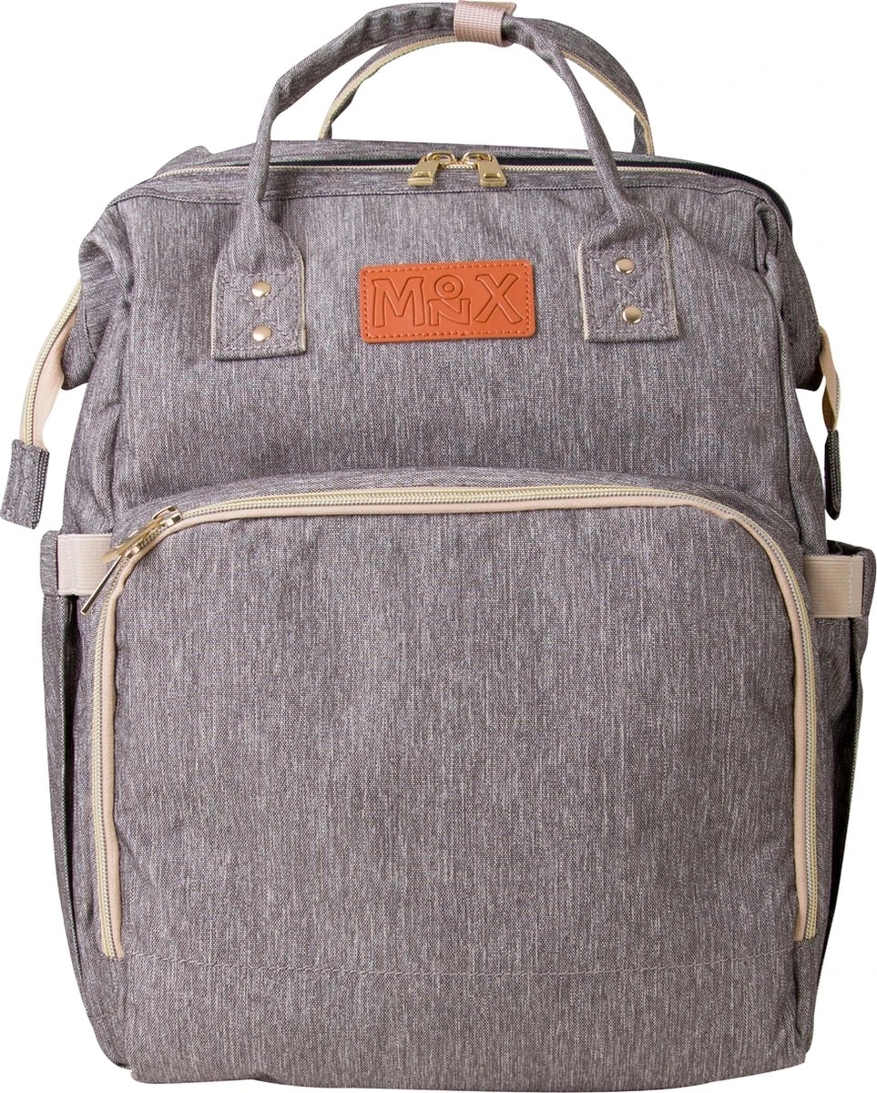 Luiertas Rugzak - Monx Luiertas Verzorgingstas Met Uitklapbaar Babybedje - Overzichtelijke Luierrugzak Extra Buggy En Kinderwagen Haken Inclusief Geïsoleerde Flessenhouder - Grijs 1 Luiertas Rugzak - Monx Luiertas Verzorgingstas Met Uitklapbaar Babybedje - Overzichtelijke Luierrugzak Extra Buggy En Kinderwagen Haken Inclusief Geïsoleerde Flessenhouder - Grijs