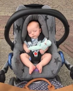 Dooky Seat Cover 0+ Autostoel Hoes - Grey Star -Aanbiedingen BIBS Winkel 963x1200 7