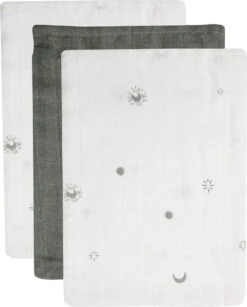 Jollein Baby Washandje Hydrofiel Stargaze - Leaf Green - 3 Stuks -Aanbiedingen BIBS Winkel 964x1200