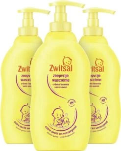 Zwitsal Baby Zeepvrije Wascrème - 3 X 400 Ml - Voordeelverpakking -Aanbiedingen BIBS Winkel 966x1200 1