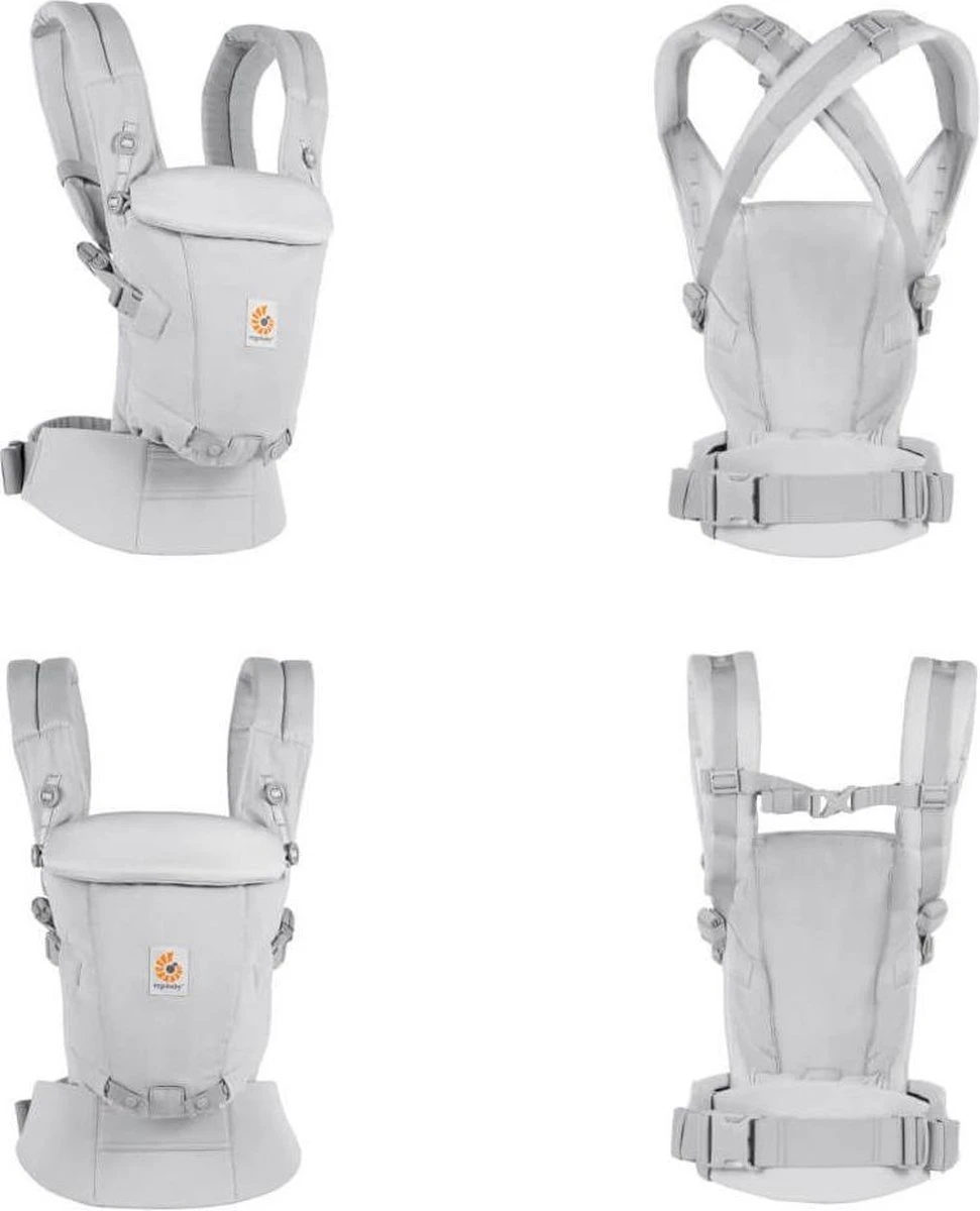 Ergobaby Babydraagzak Adapt SoftTouch™ Cotton - Pearl Grey 2 Ergobaby Babydraagzak Adapt SoftTouch™ Cotton - Pearl Grey - Afbeelding 2