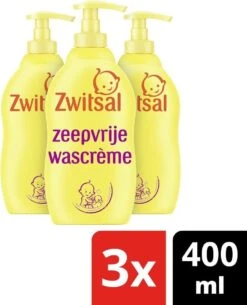Zwitsal Baby Zeepvrije Wascrème - 3 X 400 Ml - Voordeelverpakking -Aanbiedingen BIBS Winkel 971x1200 3