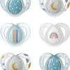 Tommee Tippee Night Time Soothers, Symmetrical Orthodontic Design, BPA-Free Silicone Baglet, 6-18m, Pack Of 6